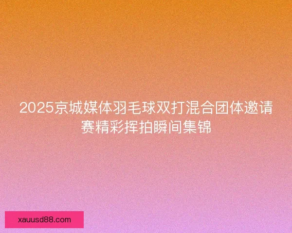 2025京城媒体羽毛球双打混合团体邀请赛精彩挥拍瞬间集锦
